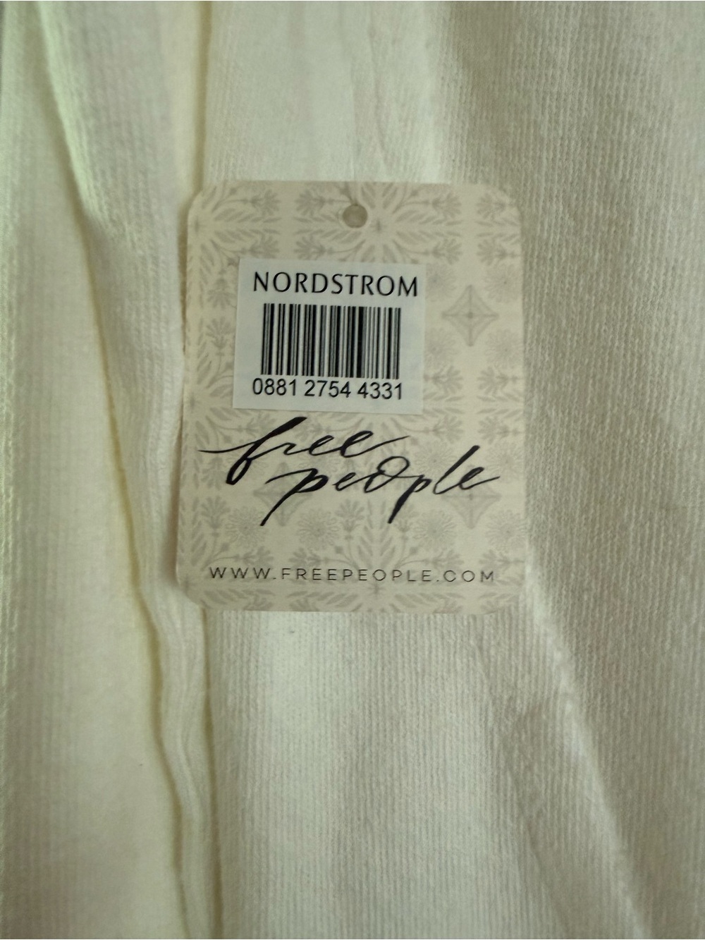 Free People Off Shoulder Top Ivory Size Medium - Picture 4 of 5